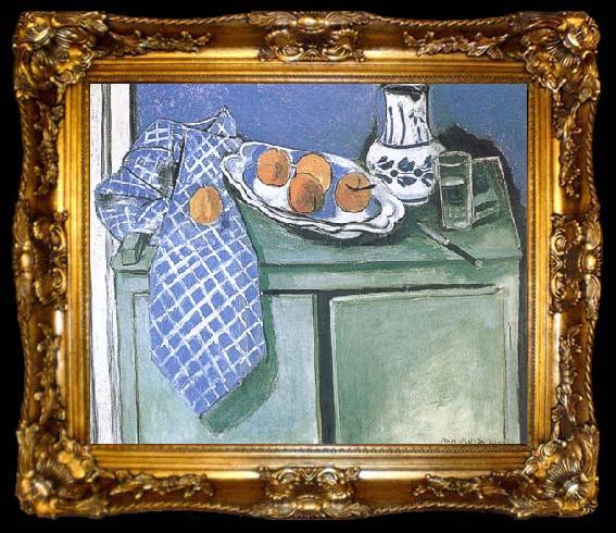 framed  Henri Matisse Still Life on a Green Sideboard (mk35), ta009-2